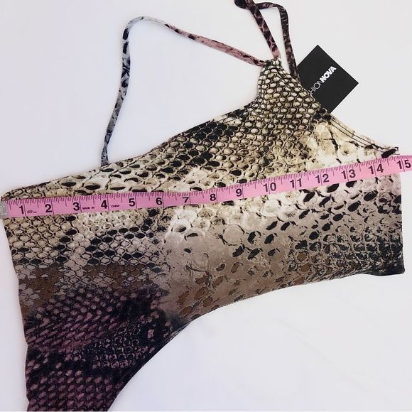 NWT FASHION NOVA Serpent Queendom Cut Out Bodysuit - Picture 3 of 5